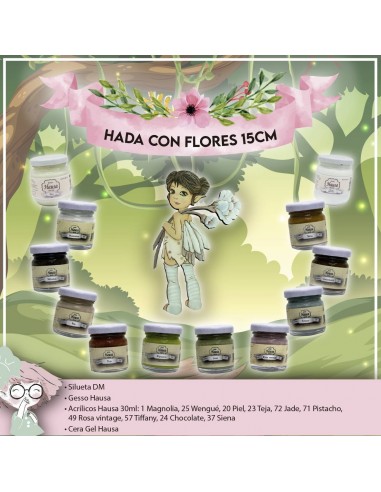 KIT HADA CON FLORES 15CM