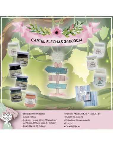 KIT CARTEL FLECHAS 34x60CM