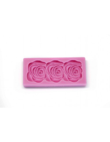 Molde silicona 3 rosas 11x5cm