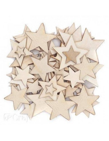 MIX ESTRELLAS DE MADERA 120PCS